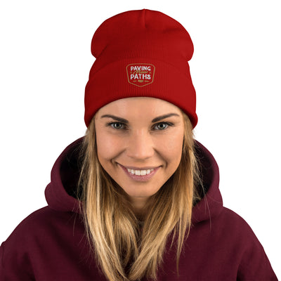 Paving New Paths Badge Embroidered Beanie