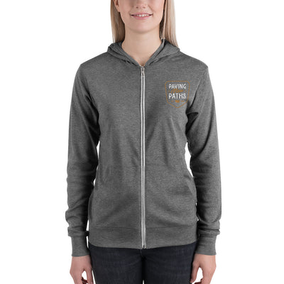 Unisex Paving New Paths Badge Zip Hoodie