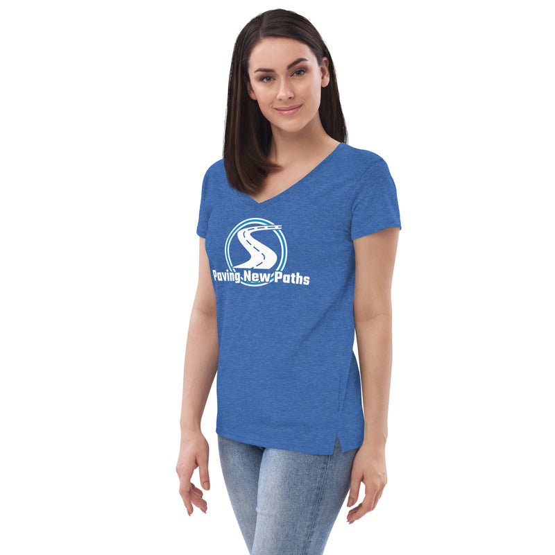 Women’s Paving New Paths Large Logo V-Neck T-Shirt