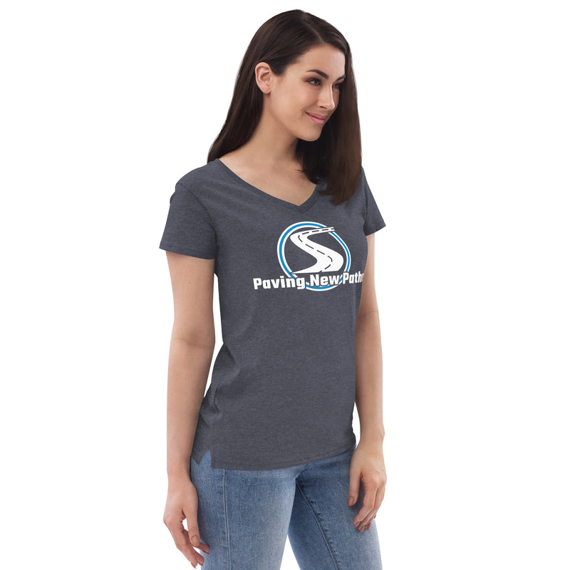 Women’s Paving New Paths Large Logo V-Neck T-Shirt